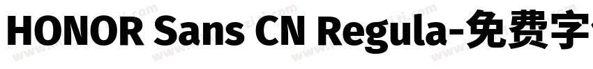 HONOR Sans CN Regula字体转换